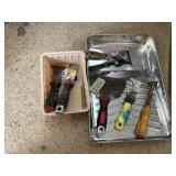 WOOSTER METAL PAINT TRAY, ALPRO PAINT SCRAPERS,