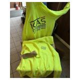 PORT & COMPANY HI-VIS YELLOW HOODIES, KAS LOGO,