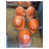 ORANGE HARD HATS, ADJUSTABLE SUSPENSION, CHIN