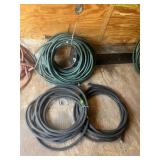 UTILITY HOSES, BLACK & GREEN COILS, FITTED ENDS.