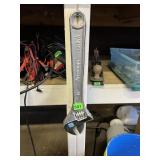 PITTSBURGH 18IN ADJUSTABLE WRENCH, METAL, CHINA.