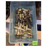 ASSORTED BRASS AND METAL QUICK CONNECT FITTINGS,