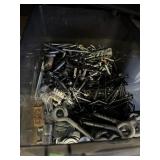 ASSORTED METAL HARDWARE, SCREWS, EYE BOLTS,