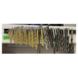 HSS DRILL BITS, ASSORTED SIZES, GOLD TONE AND