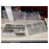 CLEAR PLASTIC HARDWARE ORGANIZERS W/ ASSORTED