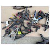 SPRING CLAMPS, ASSORTED METAL & PLASTIC