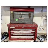 CRAFTSMAN METAL PORTABLE TOOLBOX, RED ROLLING