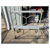 GRAY METAL ROLLING SCAFFOLDING, TWO WORK