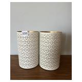 THRESHOLD METAL PERFORATED PILLAR CANDLEHOLDERS,