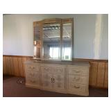 DREXEL HERITAGE CORINTHIAN DRESSER, TRIPTYCH