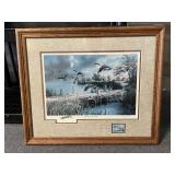KEN ZYLLA PRINT, LIFTING TO THE NORTH, FRAMED, W/