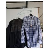 ORIGINAL PENGUIN PLAID SHIRT, CAMO WINDBREAKER