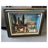 ALFRED G. LEE SHADOW BOX DIORAMA, ANTIQUE SHOP