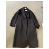 REISS WOMENS BLACK COAT, SHAWL COLLAR.
