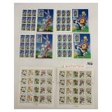 US POSTAGE COMMEMORATIVE STAMP SHEETS, LOONEY