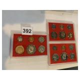 US MINT PROOF SETS, 1980, 1981, 1989, ORIGINAL