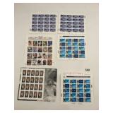 USPS VTG POSTAGE STAMP SHEETS, WINTER SPORTS,