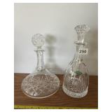 SHANNON CRYSTAL LEAD CRYSTAL DECANTERS W/