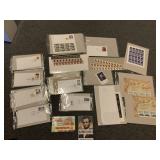 ASSORTED COLLECTIBLE STAMPS, FIRST DAY COVERS,