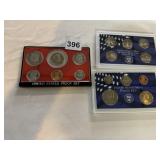 UNITED STATES MINT PROOF SETS, ASSORTED 1989 AND