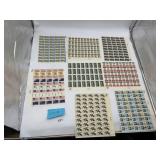 US POSTAGE STAMP SHEETS, VARIOUS DENOMINATIONS,