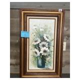 OIL PAINTING ON CANVAS, FLORAL STILL LIFE,