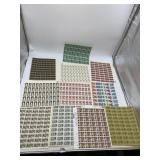 UNITED STATES POSTAGE STAMP SHEETS, VARIOUS