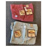 CARIBBEAN JOE CHINOS, EMBROIDERED FISH, NWT,