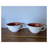 THRESHOLD STONEWARE MIXING BOWLS, PR, 2.5 QT,