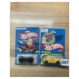 MATTEL HOT WHEELS DIE-CAST CARS (2), VTG NIP,