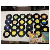 ASSORTED 45 RPM VINYL RECORDS, DISNEYLAND, PETER