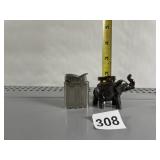ELEPHANT FIGURAL DESK LIGHTER& OTHER