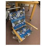 NEW SURFGEAR FOLDING BEACH CHAIR, BLUE FLORAL