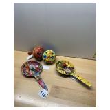 KIRCHHOF TIN LITHO SPINNING TOYS, VTG CIRCUS