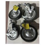 OSG SWIVEL CASTERS W/ BRAKES, 3IN WHEELS (4).