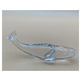 BACCARAT CLEAR CRYSTAL WHALE FIGURINE.