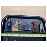 VTG CAST METAL HAND-PAINTED FIGURES (5).