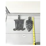WILTON CAST IRON DECORATIVE TRIVETS, OPENWORK
