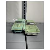 VINTAGE MID-CENTURY AMERICAN MODEL CARS, AQUA