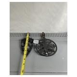 J.Z.H. 1948 VTG CAST IRON TRIVETS PR, PIERCED