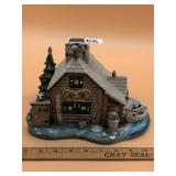PARTYLITE HAND-PAINTED CERAMIC LUMIERE, CABIN