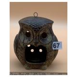 COLONIAL CANDLE OWL WALL HANGING CERAMIC CANDLE