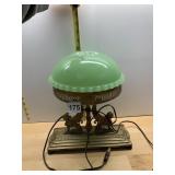 VTG CAST METAL SPHINX BASE LAMP, JADEITE STYLE
