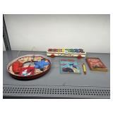 FISHER-PRICE WOODEN XYLOPHONE, J.J. CHEIN TIN
