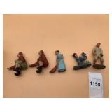 VINTAGE HAND-PAINTED METAL FIGURINES, FOLK ART