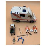 PLAYMOBIL AMBULANCE PLAYSET W/ ASSORTED FIGURES,
