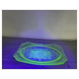 VTG URANIUM GLASS PLATE