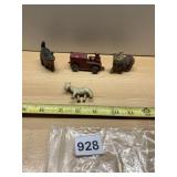 CATERPILLAR VTG CAST IRON TOY TRACTOR, PAINTED