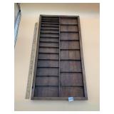 VTG WOODEN PRINTERS TYPE CASE, MULTI-COMPARTMENT