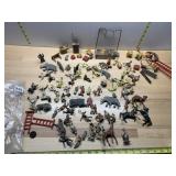 VTG PAINTED CAST METAL CIRCUS FIGURES, ANIMALS,